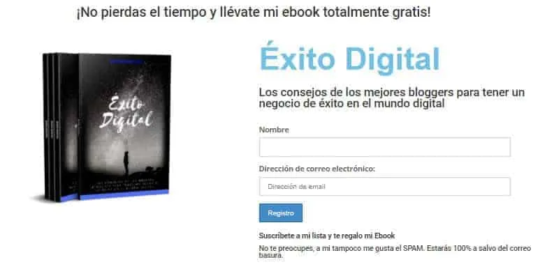 Embudos de Ventas 5 Ejemplo de un capturador de Emails: